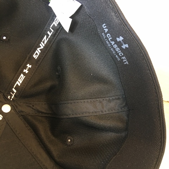 Under Armour Freedom UA Classic Fit hat cap mens M/L flex fitted black - Picture 7 of 9
